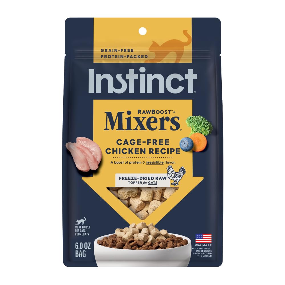 Instinct Raw Boost Mixers Freeze Dried Raw Cat Food Topper, Grain Free Cat Food Topper 6 Ounce (Pack of 1)