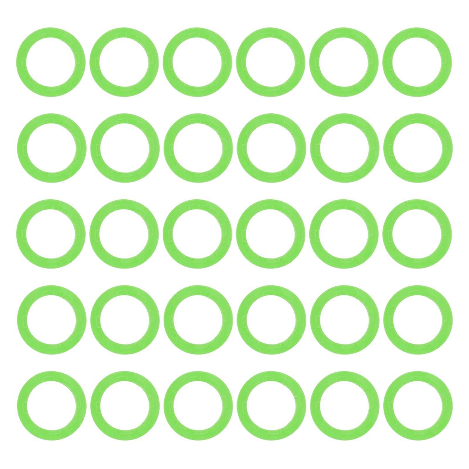 PATIKIL Key Cap Cover Rings, 30Pcs 22mm Keys Identifier Coding Tags PVC Sleeve for Office House Apartment Fluorescent Green