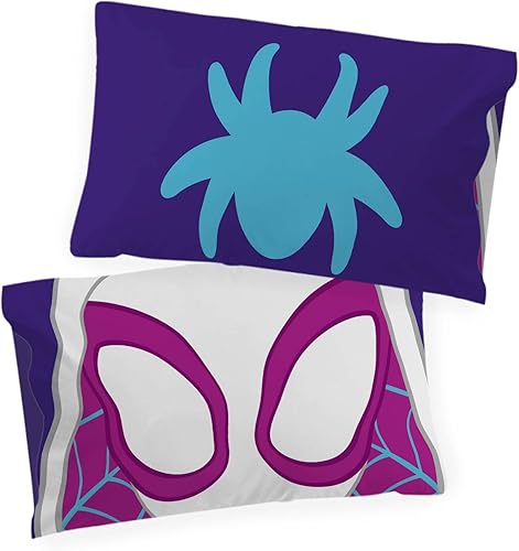 Miniatura 4 de Marvel Spidey &amp; His Amazing Friends Ghost Spidey 1 funda de almohada reversible individual  Ropa de cama súper suave para niños