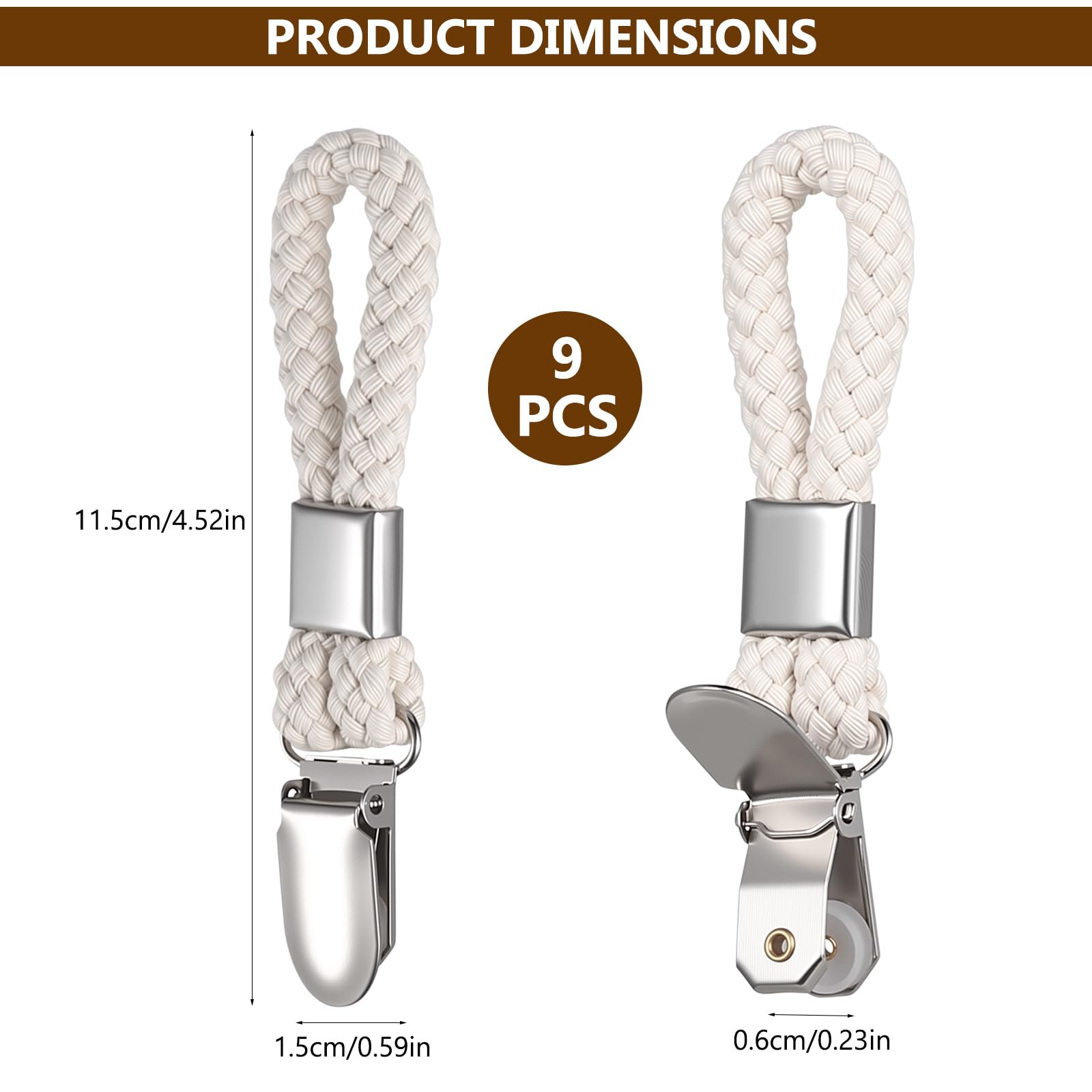 9 Pz Ganci Appendi Asciugamani Bagno, Clip Asciugamani da Appendere, Clip da Appendere in Bagno o in Cucina