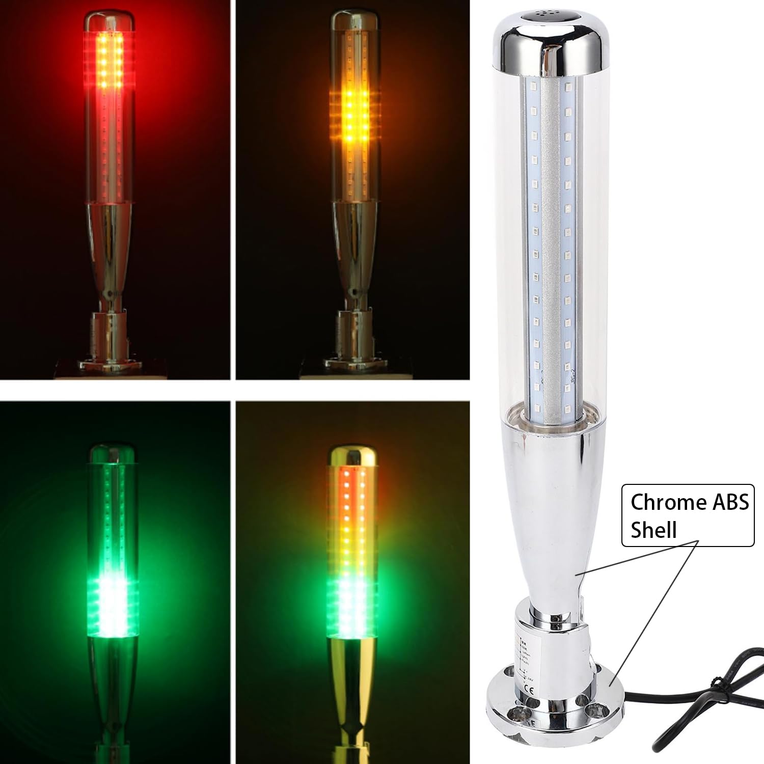 Luci di Segnalazione Industriali a Led 3 Colori, Lampada di Avvertimento A Torre Lampeggiante A 24V CC (Rosso/Giallo/Verde), Colonna Industriale Andon, Con Cicalino, per CNC e Macchine Utensili
