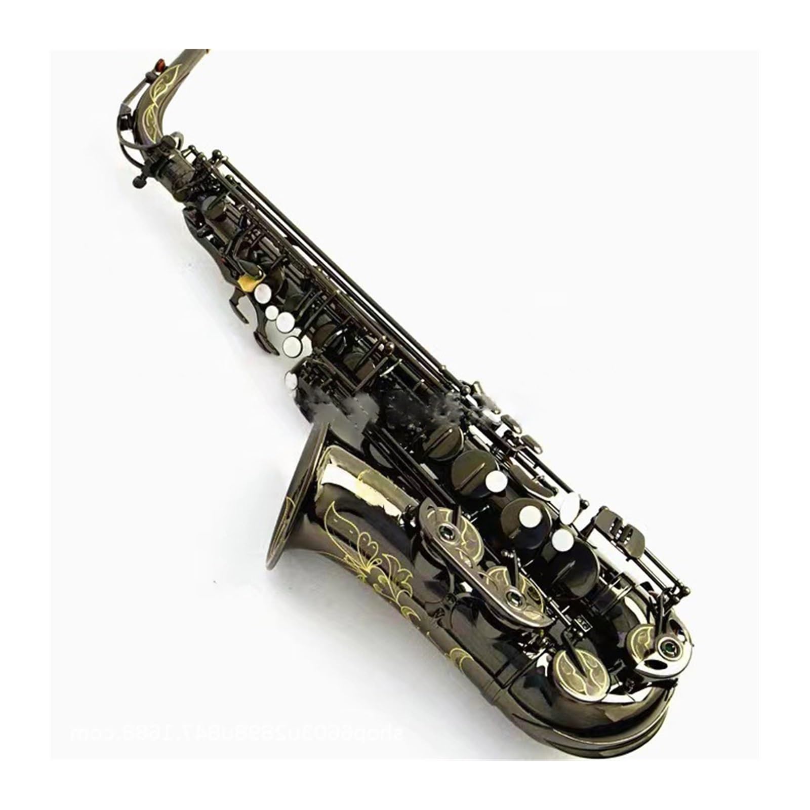 Sassofono Professionale Sassofono contralto Mi bemolle Strumento/strumento a fiato Sassofono per esami per principianti placcato in nichel nero e oro
