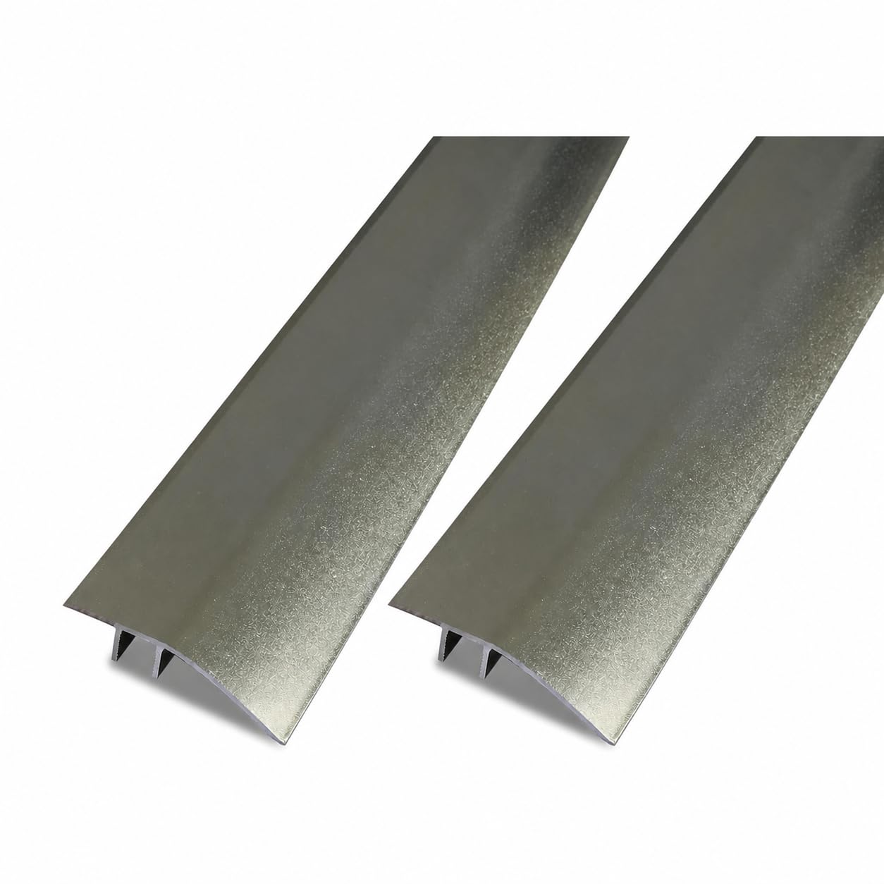 2PCS Aluminum Floor Transition Strip Door Bar,Floor Bar for Doorways Threshold Ramp Tile Laminate Planks,Suitable for Height Difference 6-12mm(Champagne,0.9m × 4.3cm) — image 1