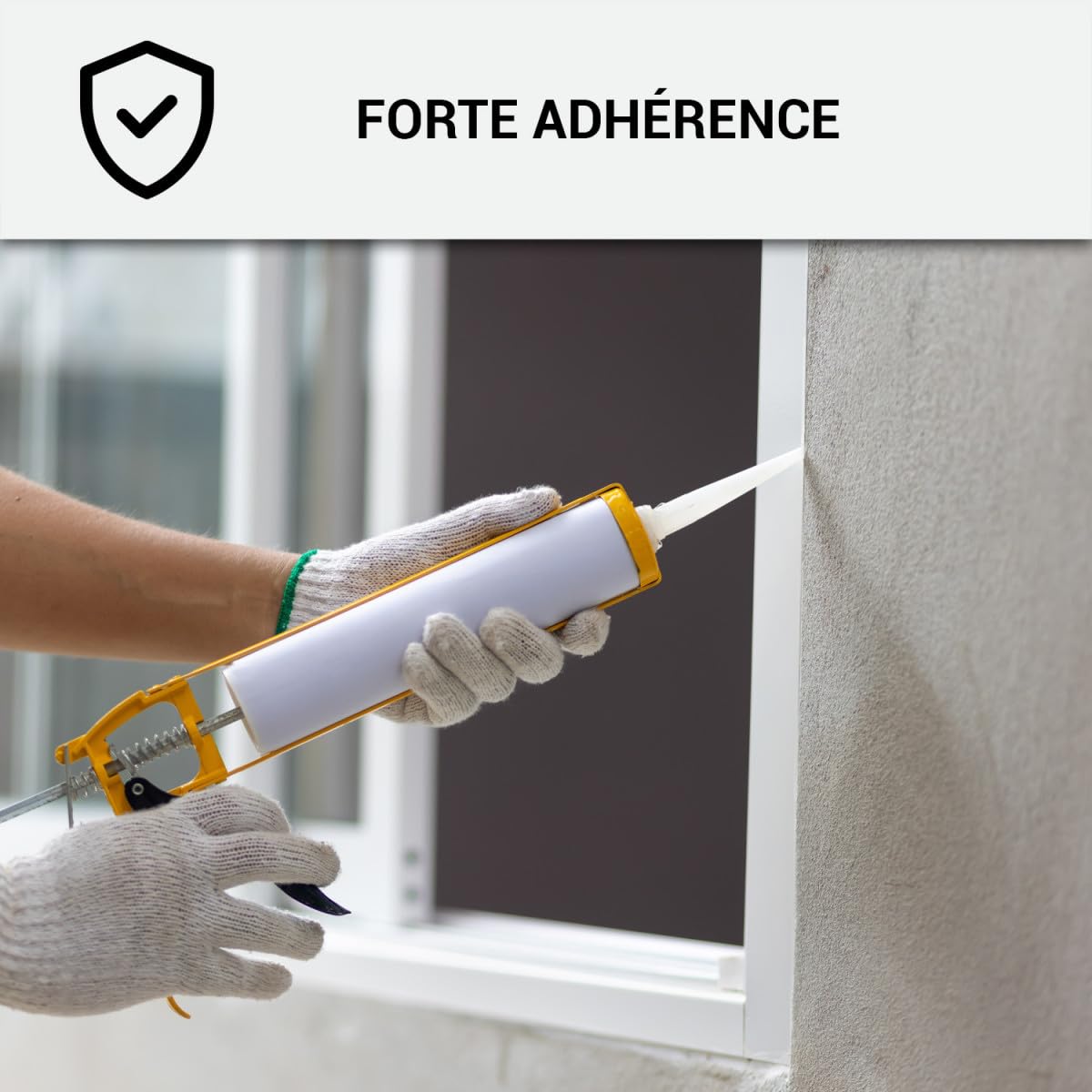Mastic silicone, fenêtre, menuiserie, étanchéité - 300 ml x 3 Blanc - ARCANE INDUSTRIES