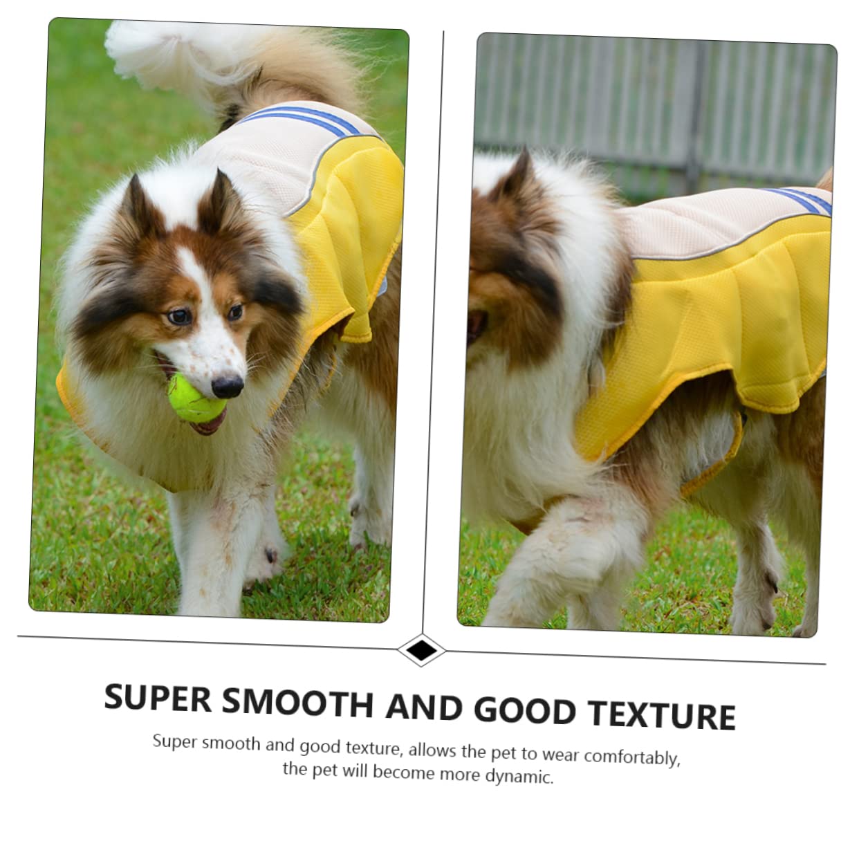 Gilet Rafraîchissant pour Chien Jaune XL, Vêtement été Anti-Chaleur