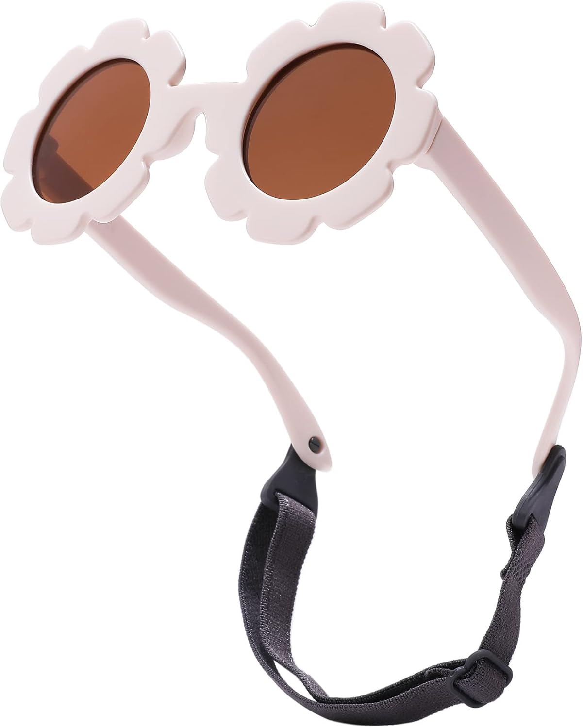 Miniatura 3 de COASION Lentes de sol flexibles y flexibles con correa para bebés recién nacidos y niñas de 0 a 24 meses