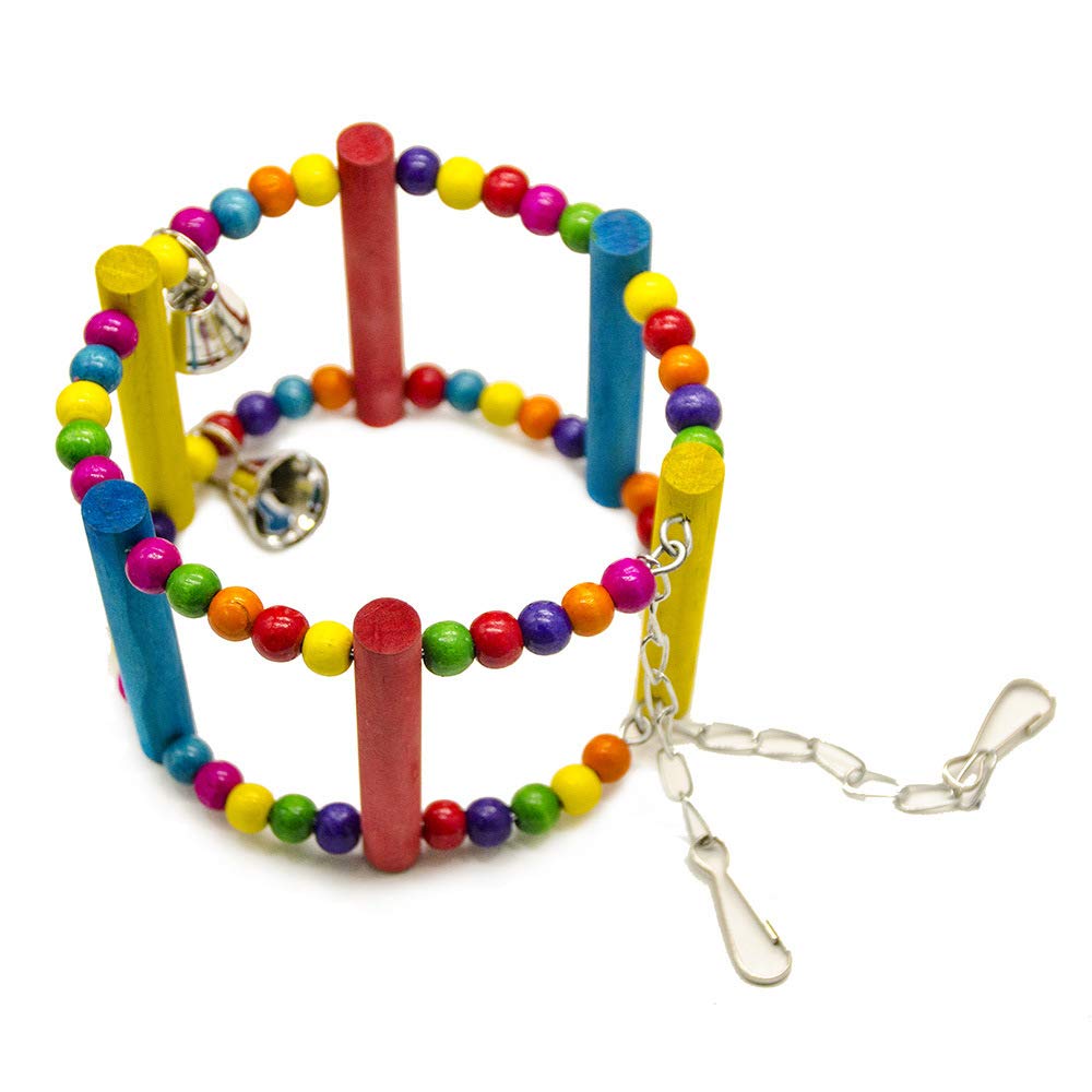 Gwotfy - Giocattoli per uccelli per pappagallo, 2 pezzi giocattoli per pappagallo, sospeso altalena per pappagallo, pappagallo, pappagallo, ara, fringuelli