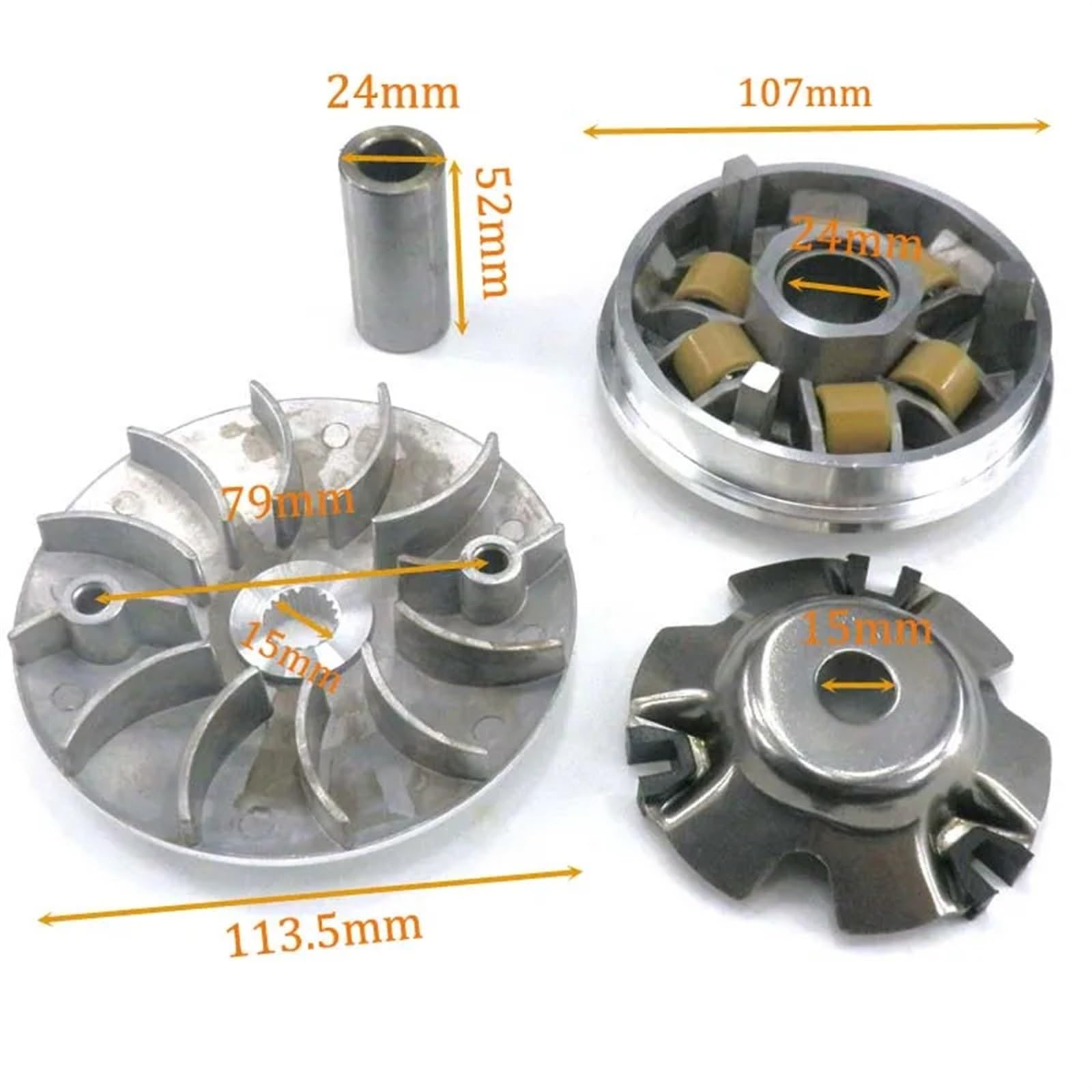 Correa Alternadora Variador Embrague Para Ventilador Motocicleta Rodillos Correa Transmisión 743 20 30 Para GY6 125cc 150cc Ciclomotor ATV GO KART(835)