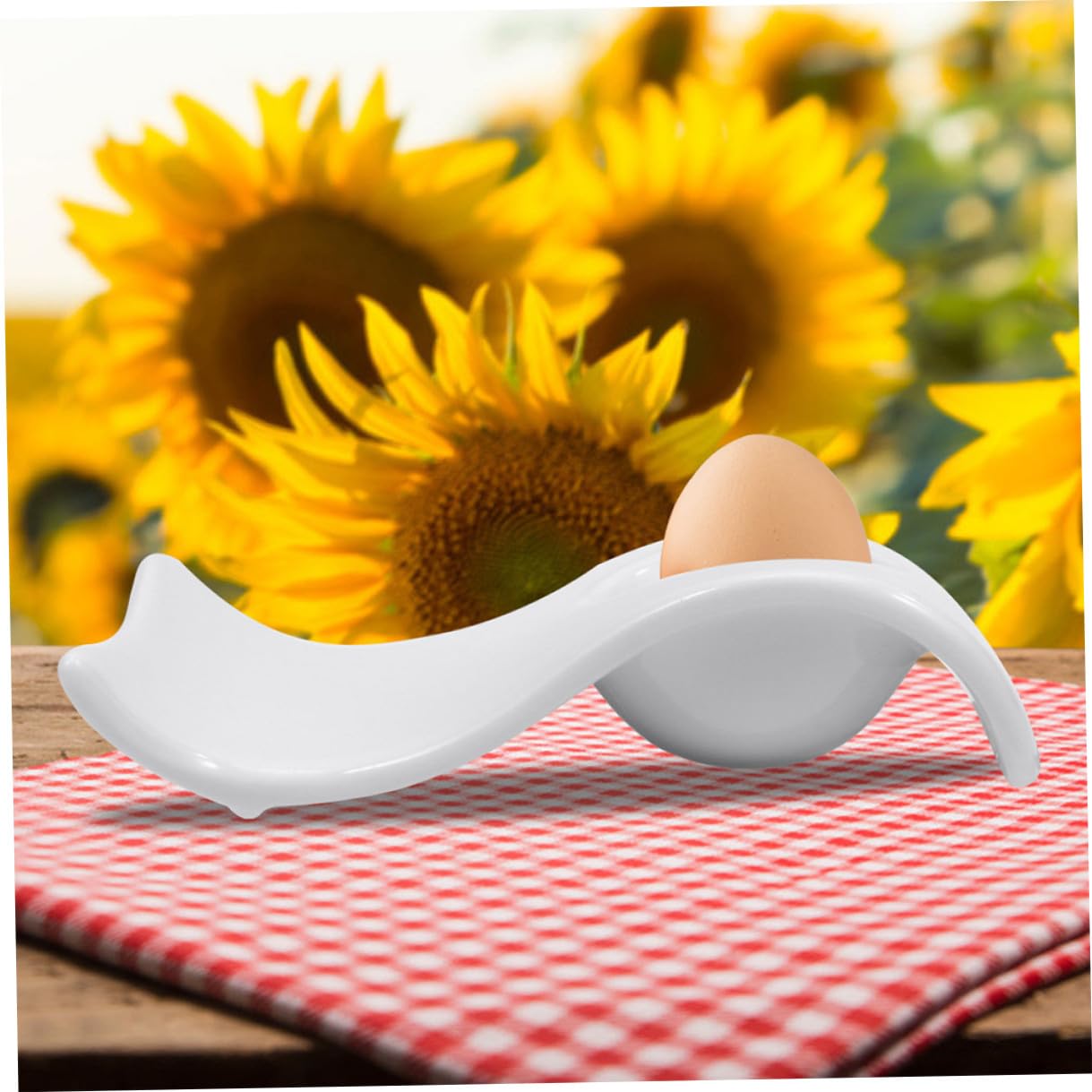 6 Coquetiers en Céramique Blanc pour Œufs Durs, Service Élégant de 6 Pièces, pour Apéritifs Miniatures et Décor de Table Moderne