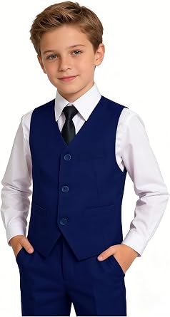 YuanLu Boys Suit Dress Clothes Ring Bearer Outfit Homecoming Dresses Boy Vest and Pants Set for Kids Wedding Tuxedo Suits