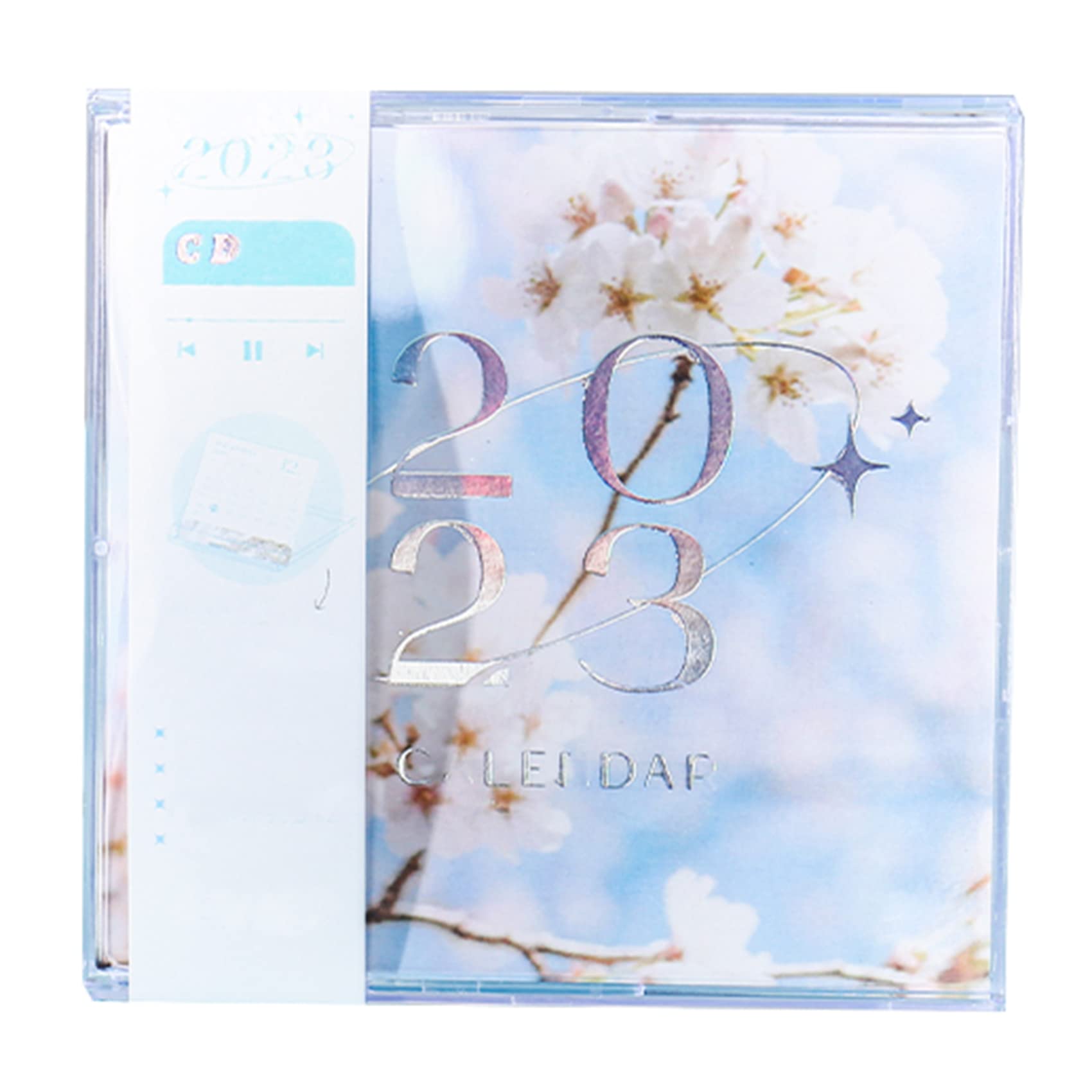 Photo 1 of 2023 Mini Creative CD Box Shaped Desk Calendar Memo Notes Monthly Schedule Calendar 4" x 4" - Dandelion    2 ITEMS