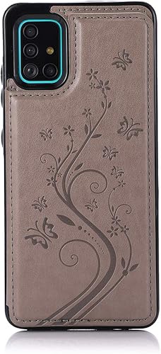 Vista 14 de Funda de teléfono para Samsung Galaxy A51 4G con protector de pantalla de vidrio templado, tarjetero con soporte para tarjetero, soporte para celda