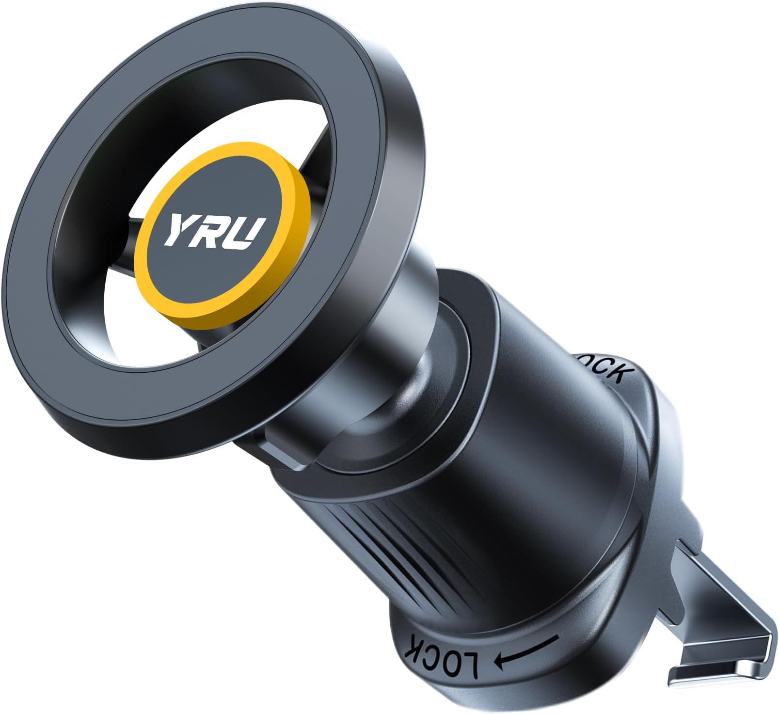 YRUYRU Magnetic Phone Holder for Car, Strongest Magnet Universal Cellphone Mount for MagSafe Car Mount, 360 Adjustable Air Vent Cradle for iPhone 15 14 13 12 Pro Max Plus Mini Android, Dark Yellow