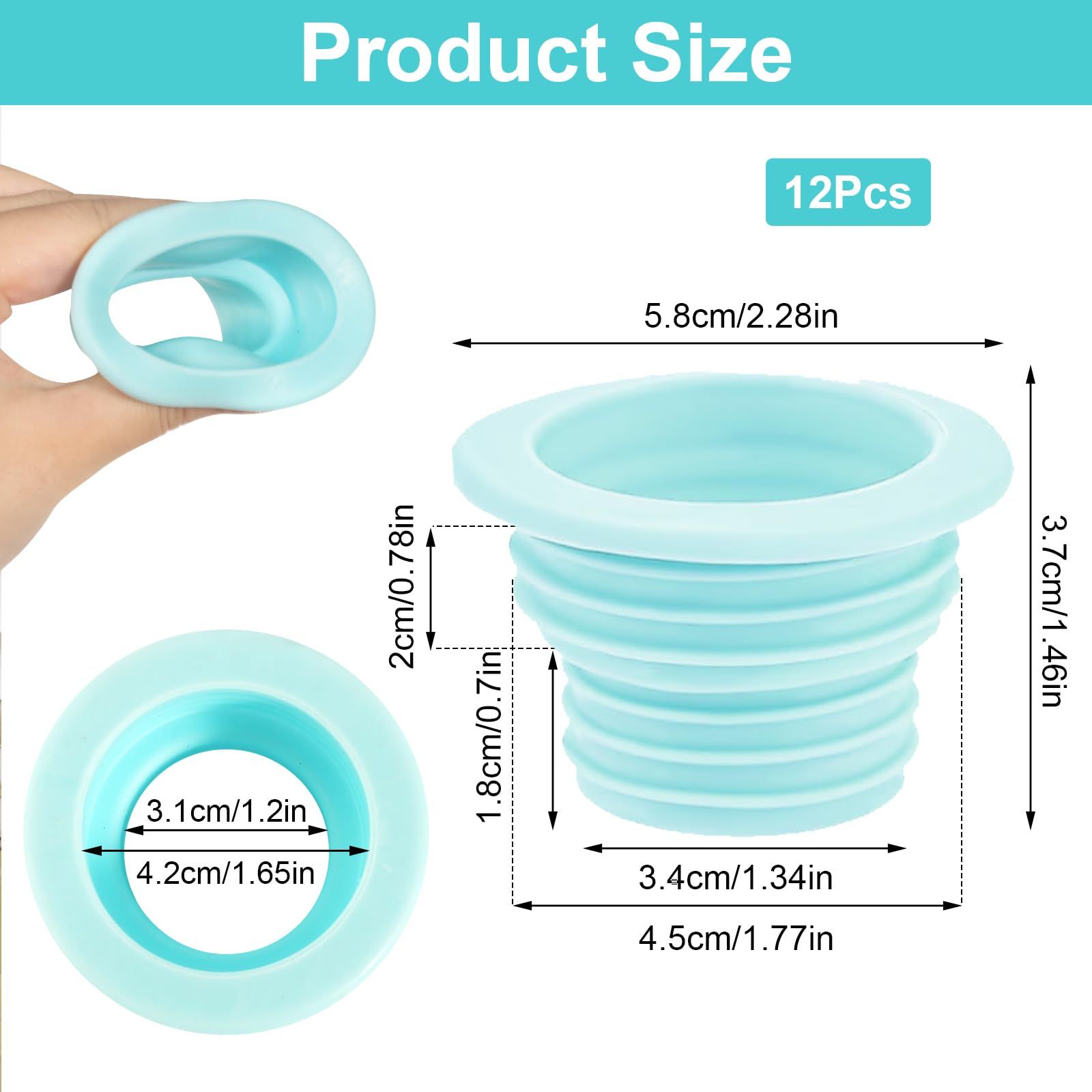 GGUFAY Waschmaschine Abfluss Adapter 4er Set - Gummimanschetten 47mm