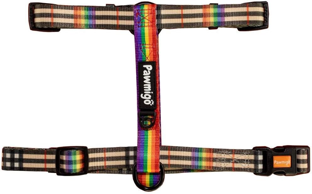 Free-Fit Step in Dog Harness (Rainbow Plaid)