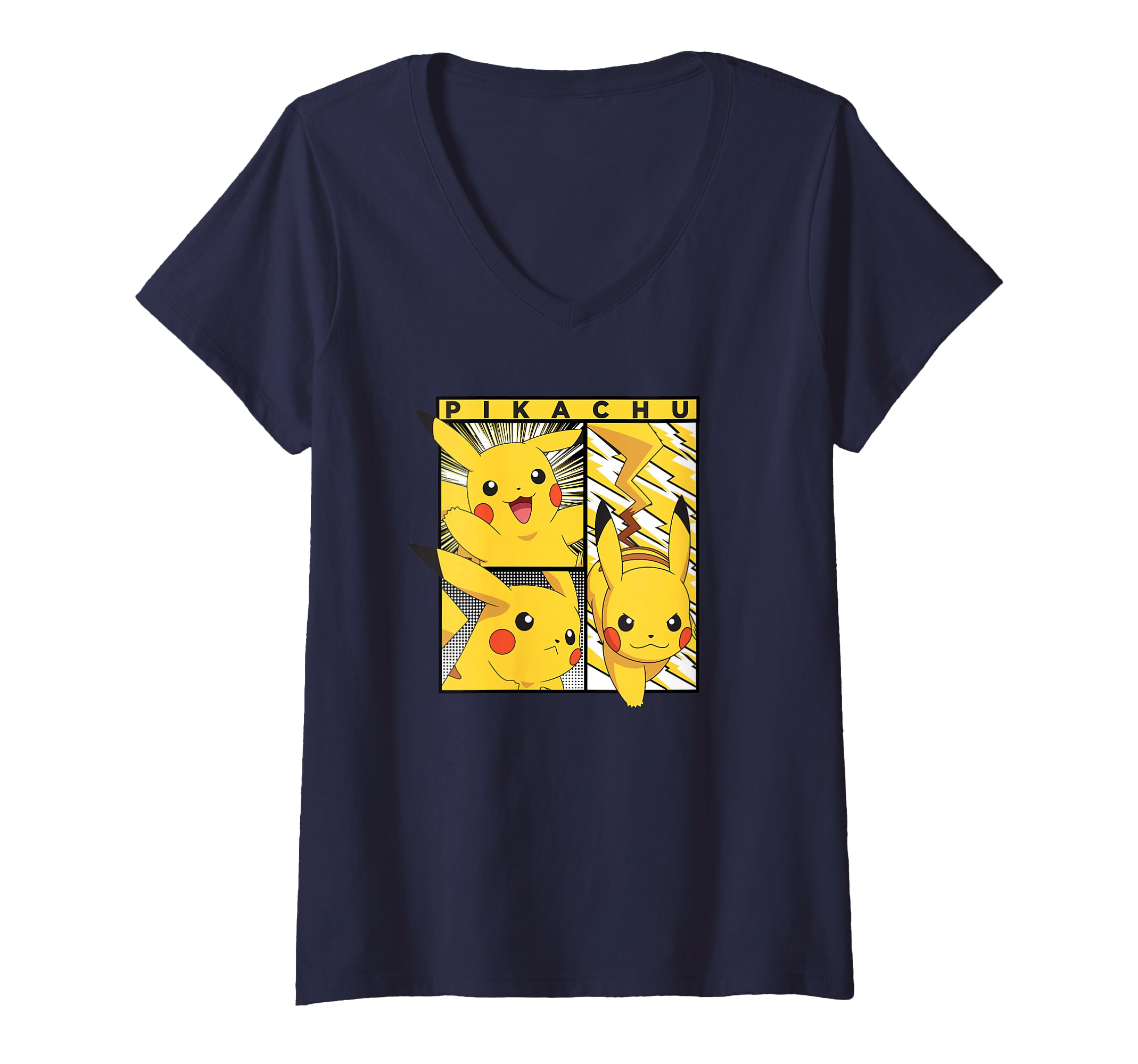 Women's Pokemon Pikachu V-Neck T-Shirt