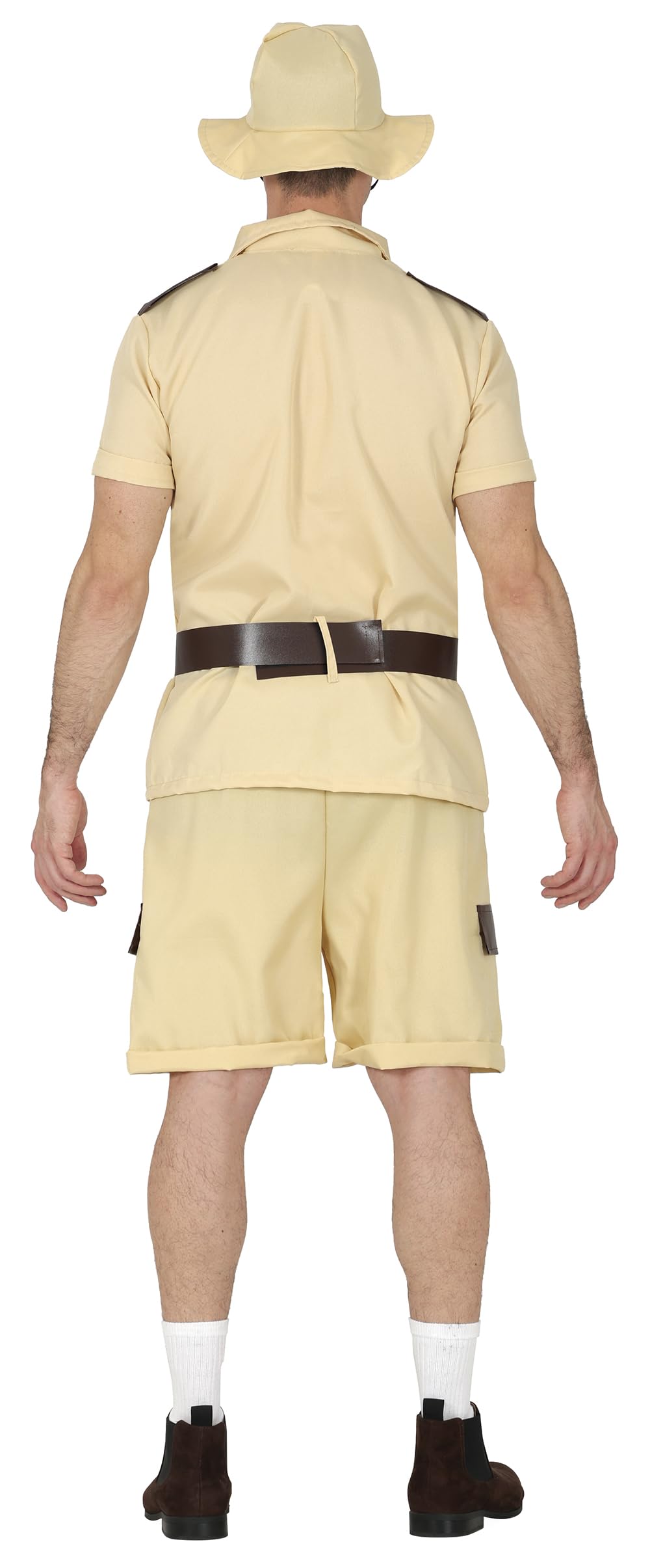 FIESTAS GUIRCA | Costume d'Explorateur Safari Adulte - Chapeau, Chemise, Ceinture et Pantalon - Costumes d'Aventurier et Explorateur pour Carnaval et Fêtes Déguisées - Homme - Beige et Marron