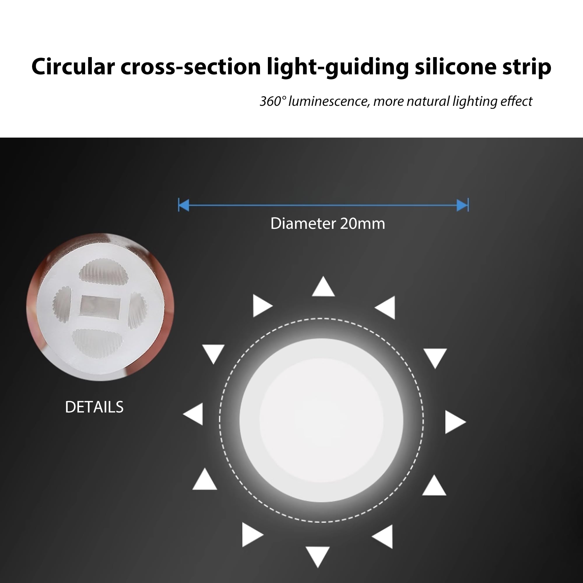 Pendelleuchte LED mit Silikonschlauch und Fernbedienung, 3 Farbtemperaturen 3000 K–6000 K Deckenleuch, 68W, flexibles Design für Schlafzimmer, Wohnzimmer und Gewerberäume