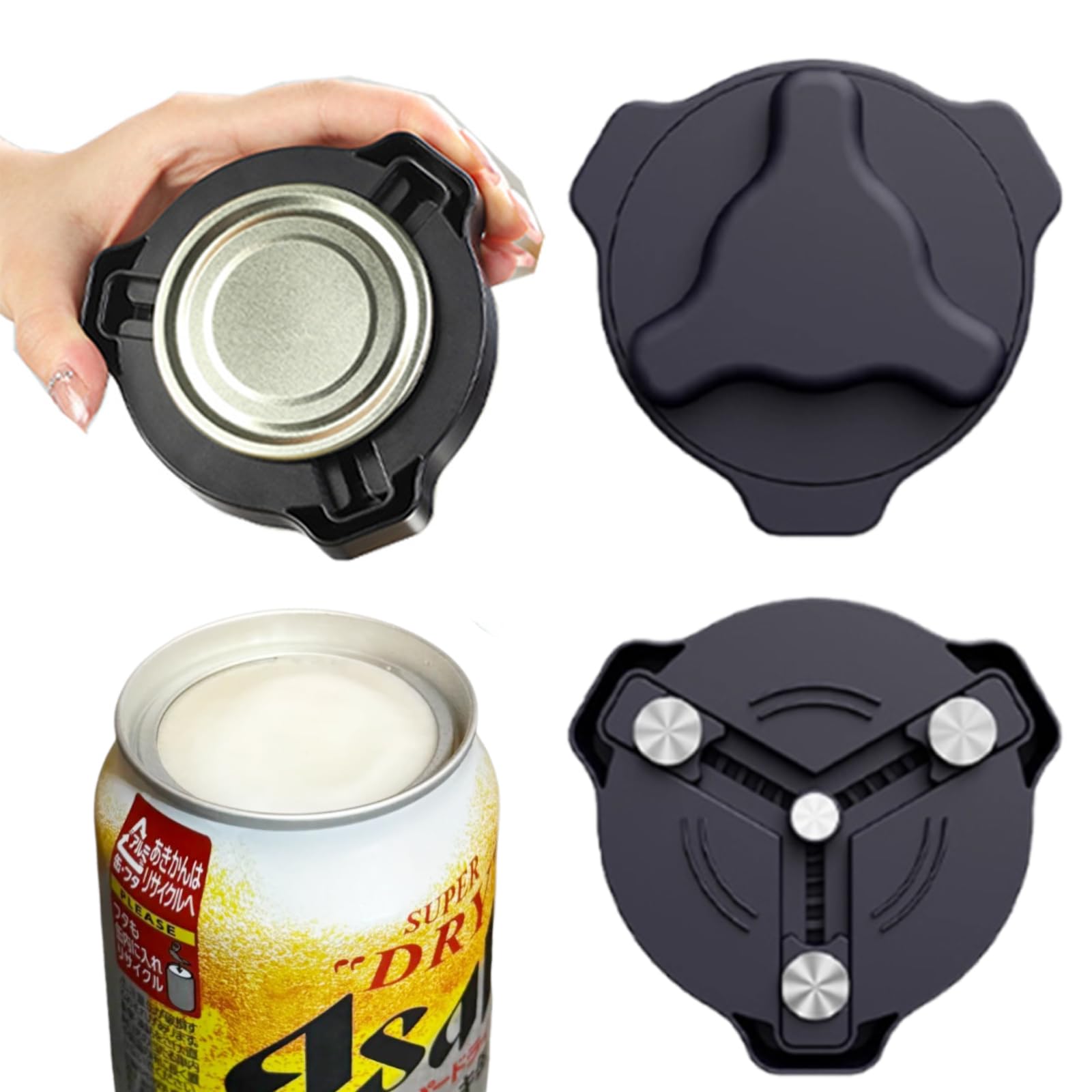 Amazon | CHANJIF 缶オープナー 回転式 缶切り 磁石付き 安全カット