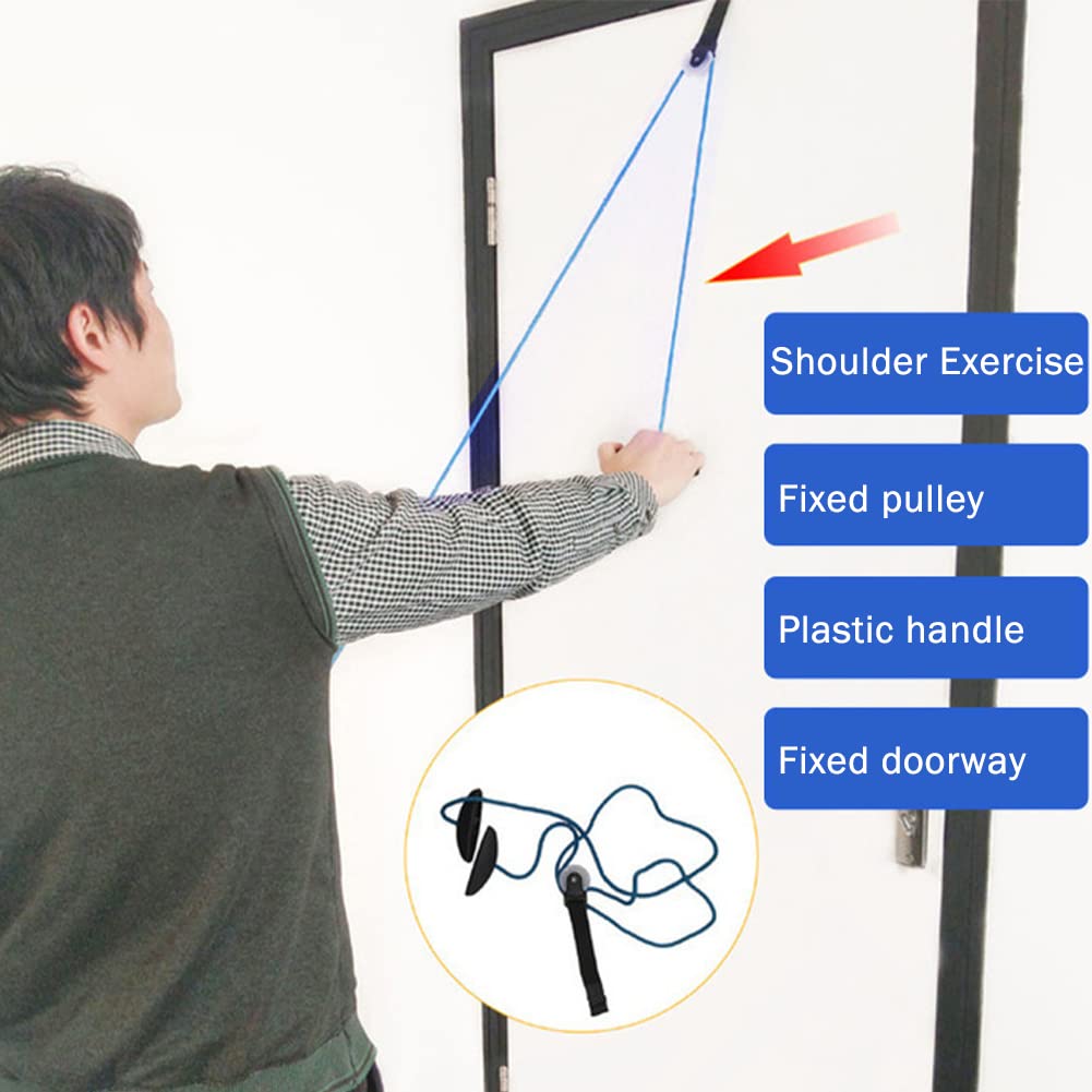 Schultertrainer Pulley, Seilzug Fitness, Shoulder Rope Pulley-Set, Schulter Physiotherapie Seilzug, Fitness Gymnastik Seil für Training Rehabilitation Reha Schulterbeweglichkeit