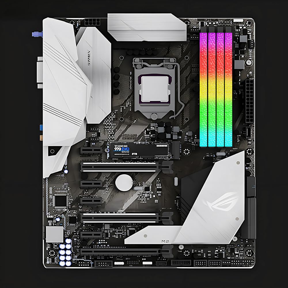 RAM - Disipador de calor de 5 V y 3 pines DDR para juegos de PC DIY MOD DDR3 DDR4 (compatible con ASUS Aura Sync, GIGABYTE RGB Fusion y MSI Mystic Light Sync, paquete de 2 unidades, GY-06
