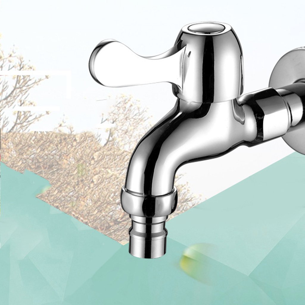 CALANDIS™ Single Handle Brass Chrome Washing Machine Wall Mounted Bathroom Faucet Tap-image-6
