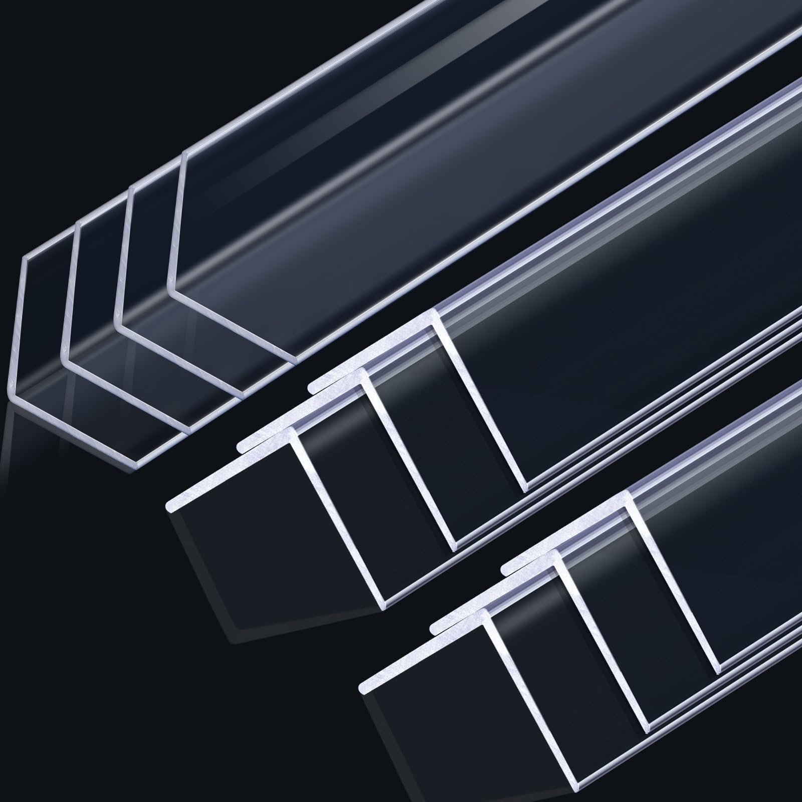 Sasylvia 10 Pcs Wall Corner Guard, 1-1/8 X 36 Inches, Clear, Vinyl