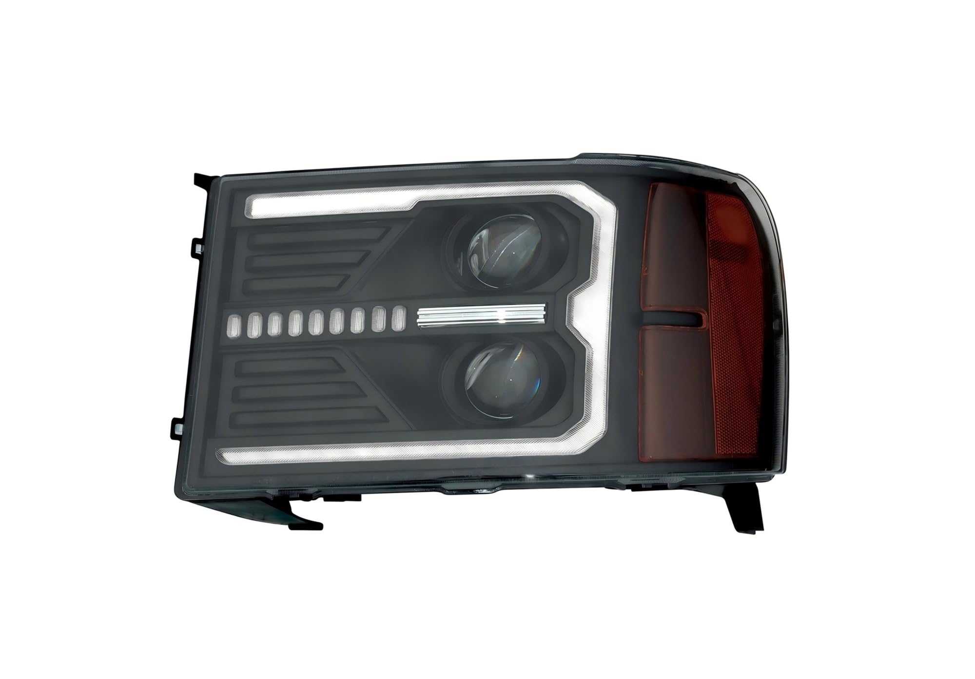 Pasuje do GMC Sierra 1500 2007-2013 dla GMC Sierra 2500HD 3500HD 2007-2014 z sekwencyjnym kierunkowskazem DRL 1 szt. Pełny reflektor Led(1PCS Left)