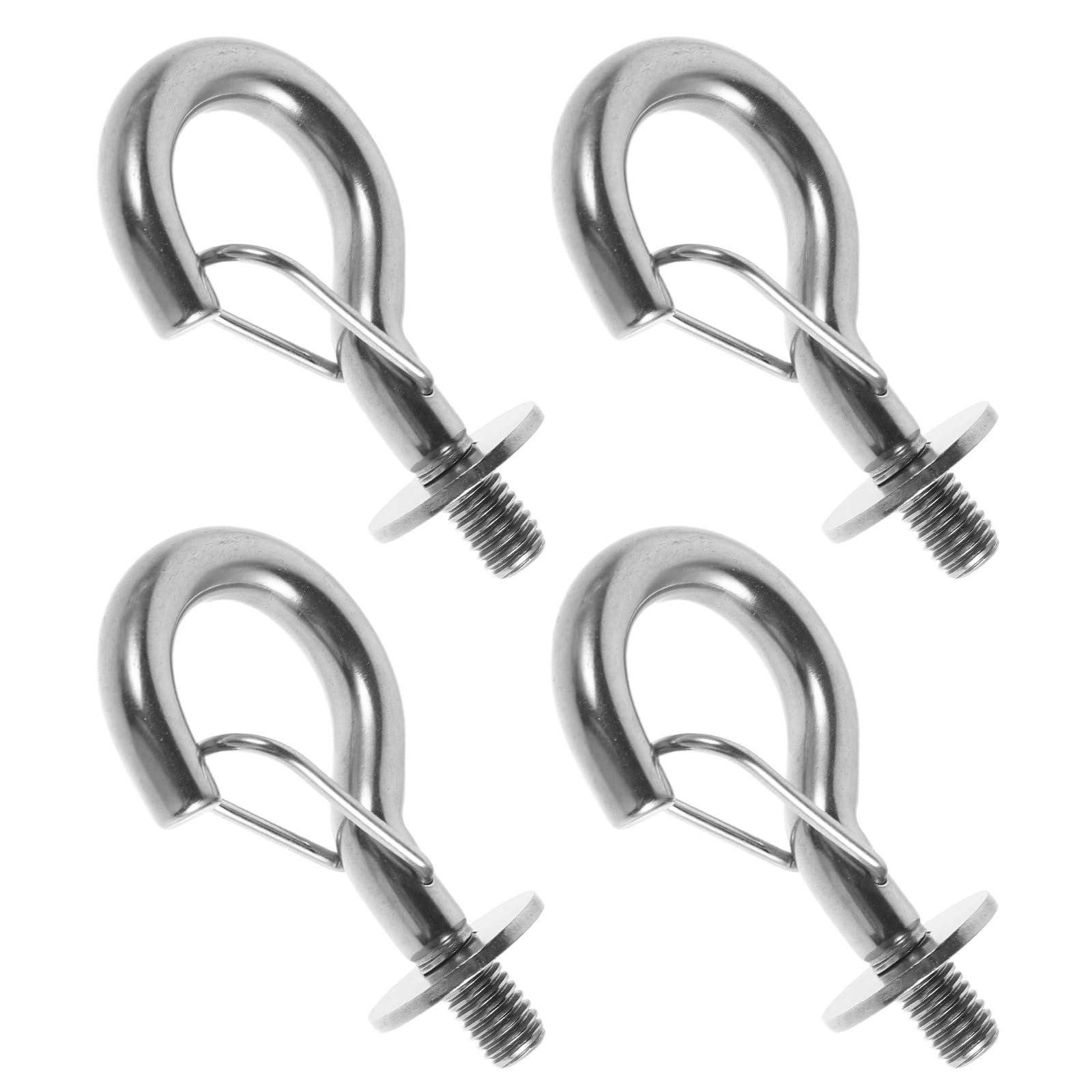 GALPADA 4 Stück M8 Edelstahl Hakenbolzen mit Federverschluss Mechanismus Rostbeständig Größe 8,5x3,8x2cm für Ketten und Körbe im Außenbereich und Veranden