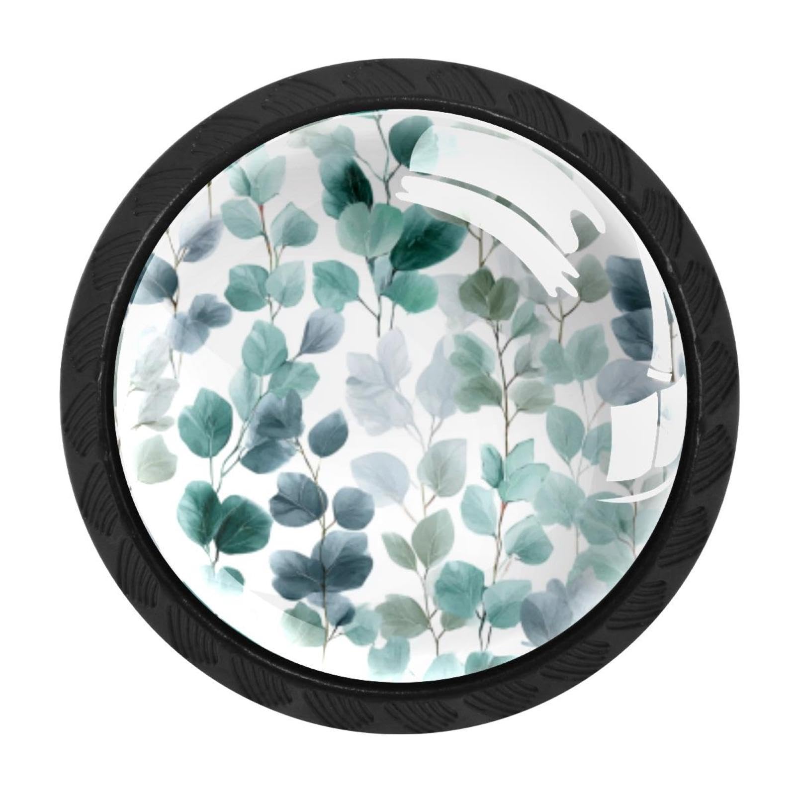 CHENZZZZ 4 Pack Eucalyptus Selection Greenery Drawer Knob Cabinet Hardware
