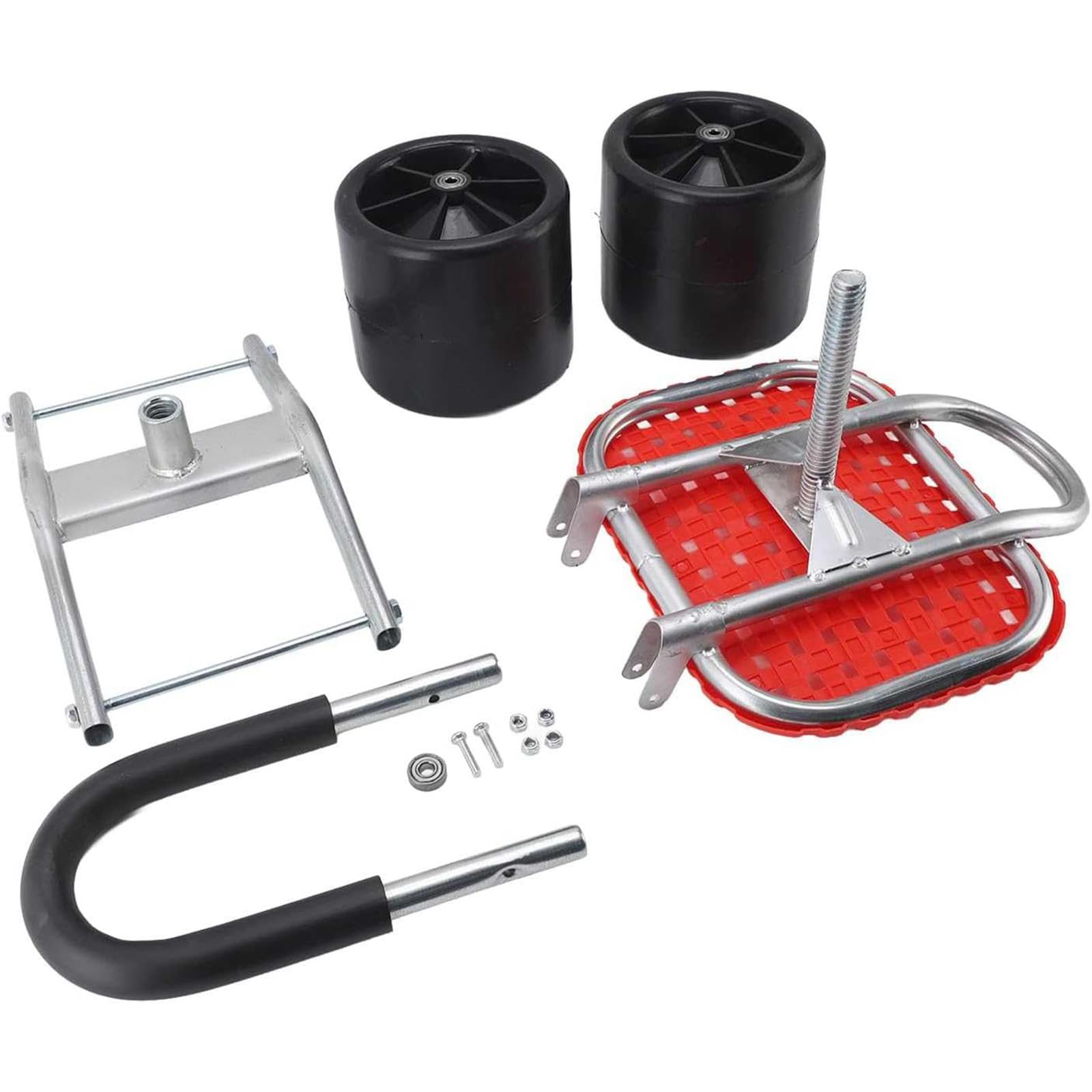 Tabouret de jardin sur roulettes - Charge maximale : 130 kg - Siège de jardin rotatif à 360 ° - Larges pneus en caoutchouc - Pour le jardinage, l'atelier