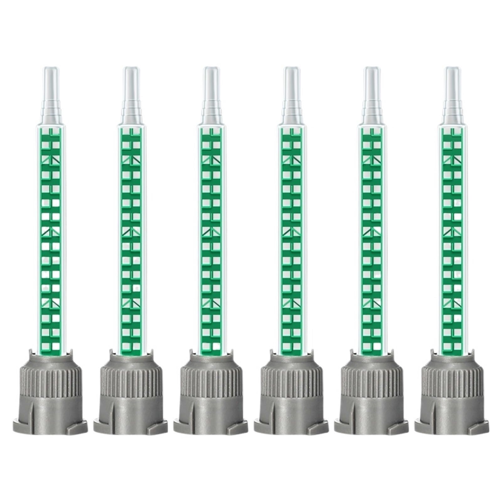 Square Static Mixer Nozzle Tube Tip 100pcs Epoxy Adhesive Mixing Nozzle Static Mixing Nozzle Mb6-16 Mixing Tube (1:1Ratio) for AB Glue Gun Liquid Mixer