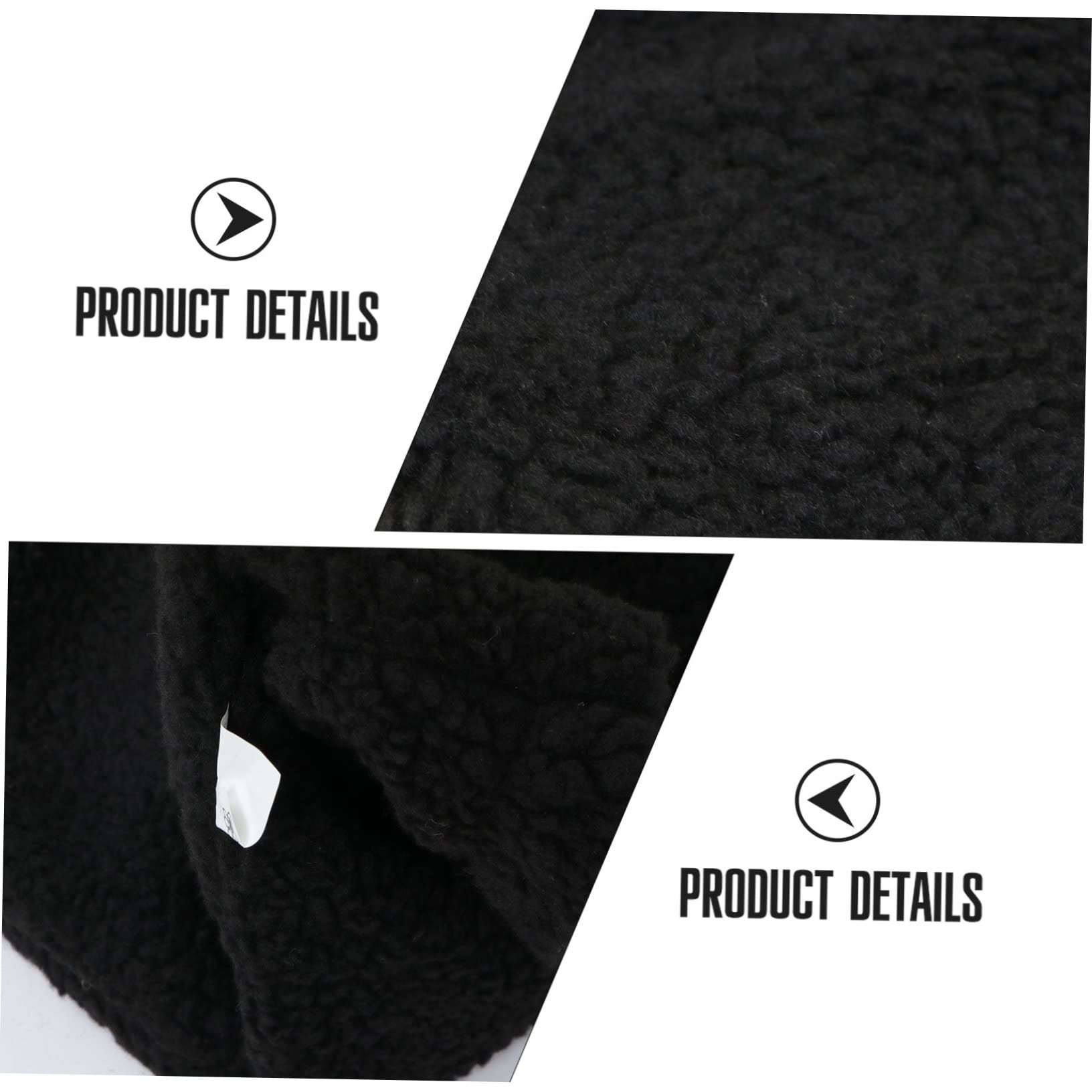 Hamaca para Gatos Colgante Estructura de Metal y Almohadón de Vellón Negro, Cama Cálida para Invierno Fácil de Almacenar y Desmontable