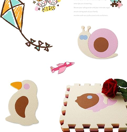 Miniatura 7 de Tamiplay Tapete de juego de espuma para niños, 25 piezas de rompecabezas cuadrado entrelazado, tapete de juego para bebé, tapete de juego de espuma