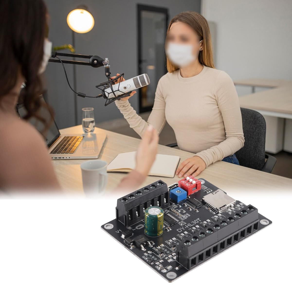 Modulo di riproduzione vocale MP3 DY-L30T da 30 W – Lettore musicale a 9 trigger con scheda amplificatore di potenza, scheda Max 32 G