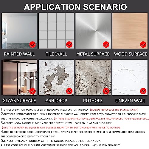 Image of (15.7 inchx118 inch) Grey Wallpaper Self Adhesive Peel and Stick Wall Pattern for Living Room TV Wall Store Backdrops Thick Wallpaper PVC DIY Decorative Roll