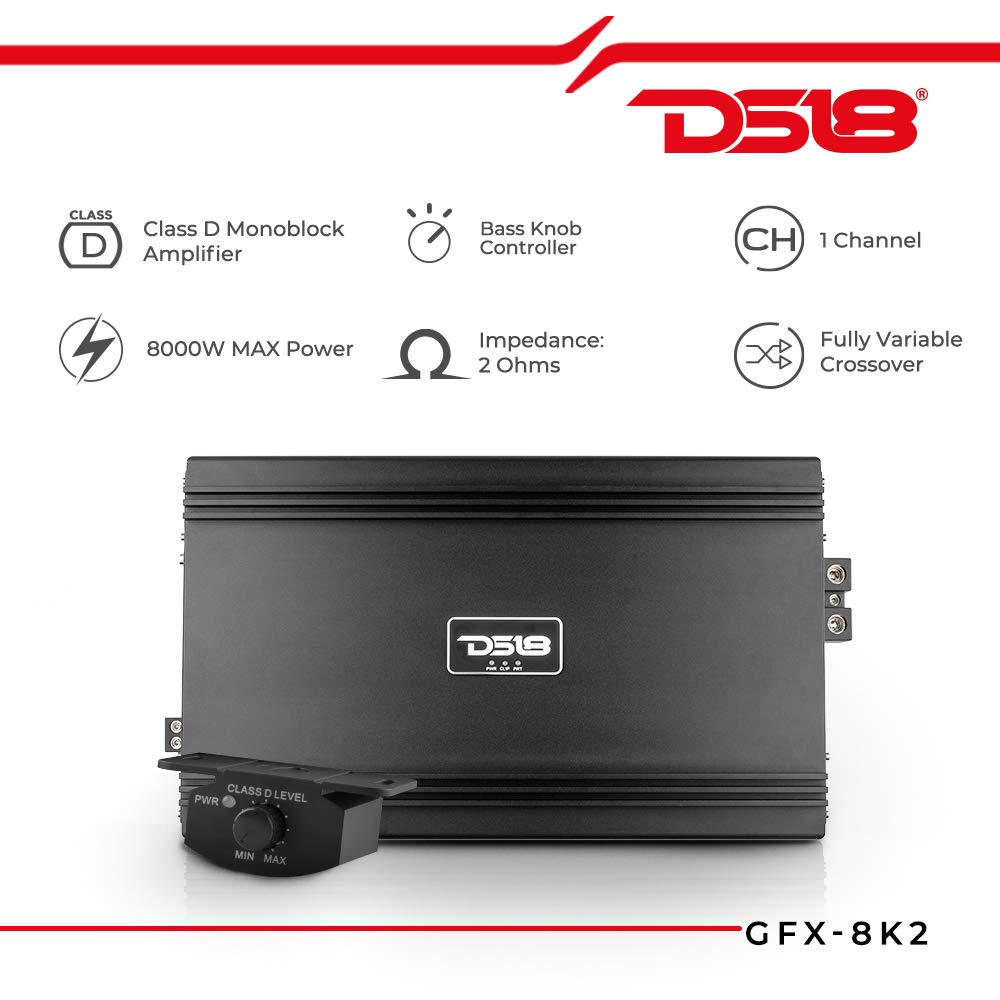 Gfx Audio Snapklik.com : GFX-8K2 Car Audio Amplifier - PRO Full-Range Class D 1 ...
