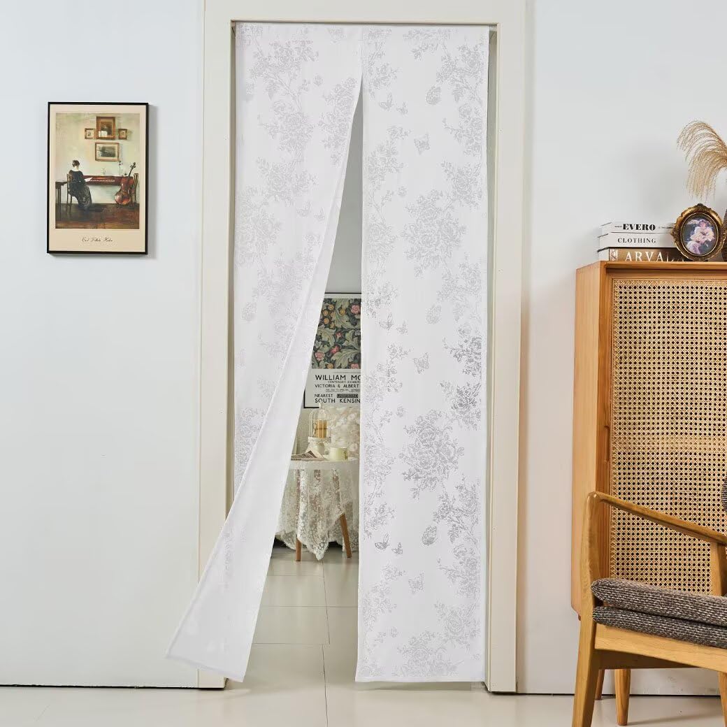 暖簾　のれん　白地　デザイン Amazon｜Eamochi のれん ロング ミラーレース 暖簾 丈120cm 幅72cm 花