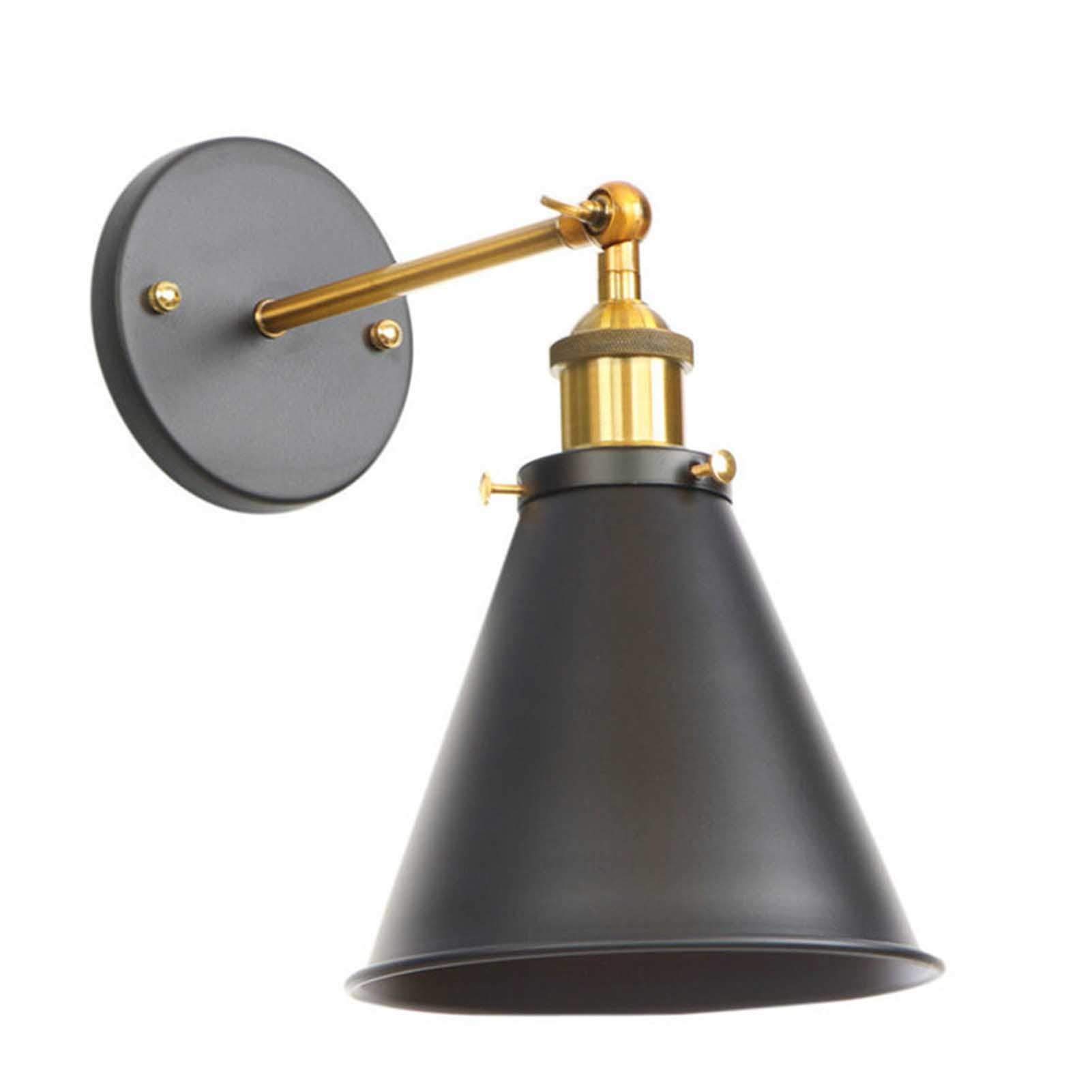 JYBNBBE Industrial Decor Retro Wall Lights for Home Bedroom Stair Mirror Light Loft Vintage Edison Wall Sconce,Black gold