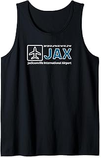 Jacksonville International Airport Florida Jax GPS Location Tank Top