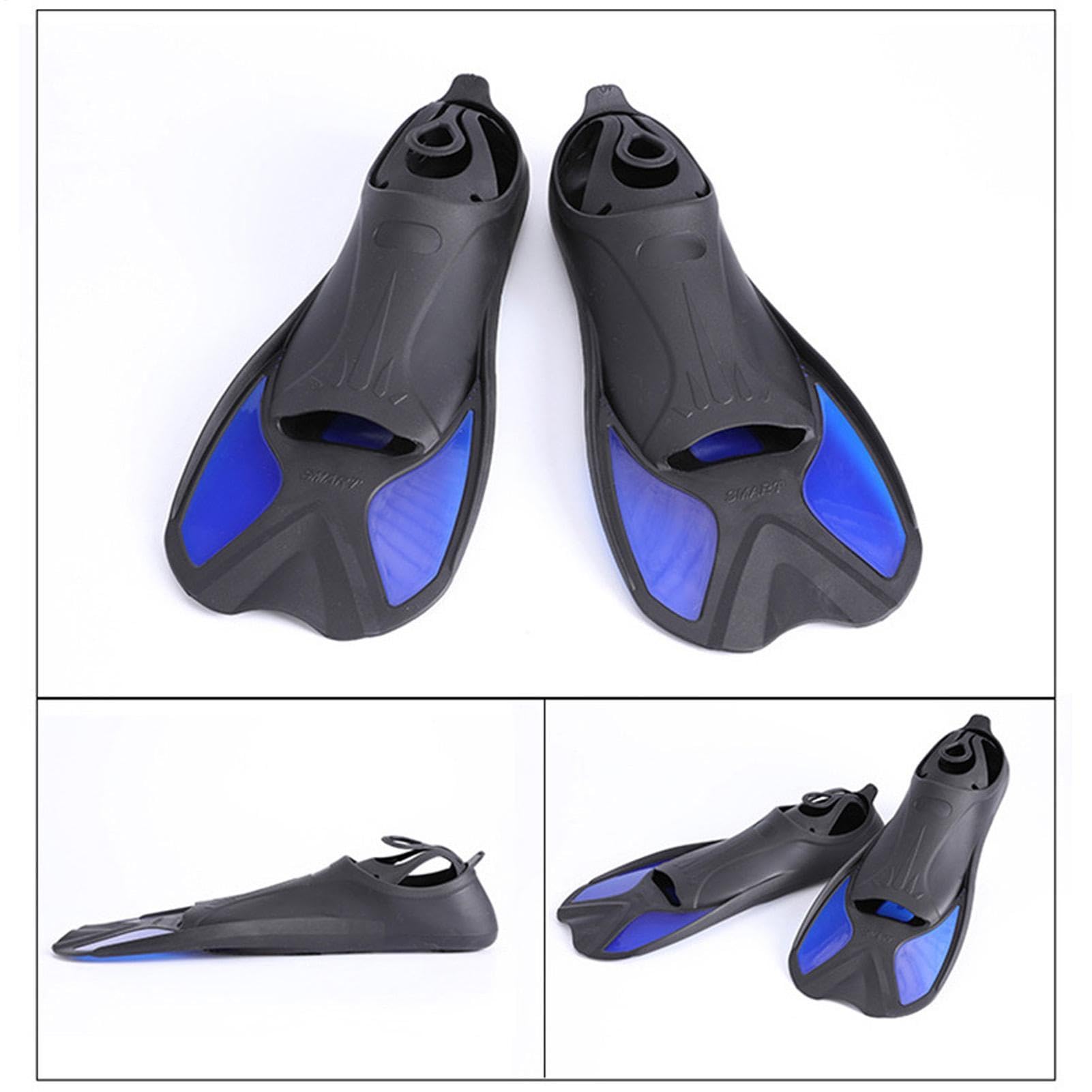 Pinne da nuoto – Elegante compagno di nuoto, pinne corte leggere per snorkeling freestyle immersioni | Dimensioni da viaggio per adulti adatto per uomini e donne piscina allenamento in mare