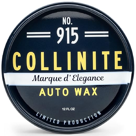 Collinite 915 Marque D Elegance Wax-Premium Carnauba+Polymer Concours Sealant. Show Car-Deep Shine & High Gloss + Durable, Long-Lasting Paint Protection for Cars, Trucks, & Motorcycles (12 fl oz)