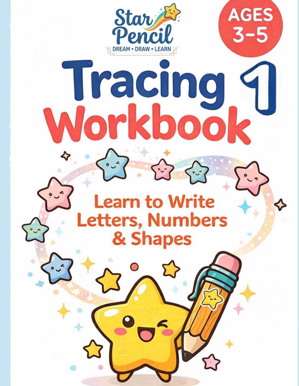 Tracing workbook 1: Learn to write lines, letters & numbers