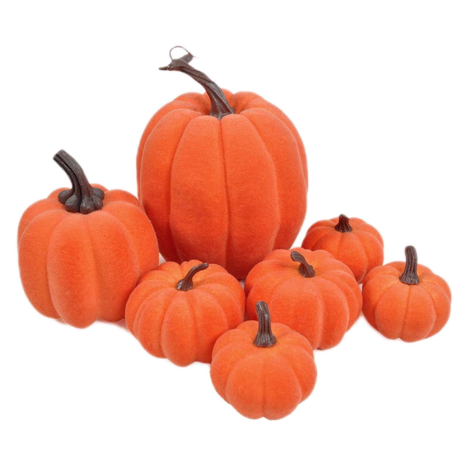 Pleayietoopiatiey 7x Artificial Pumpkins Halloween Home Decor for Shelf Halloween Decor Mantel