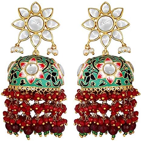 Aheli Indian Traditional Bollywood Kundan Fashion Earring Jewelry Gift for Women