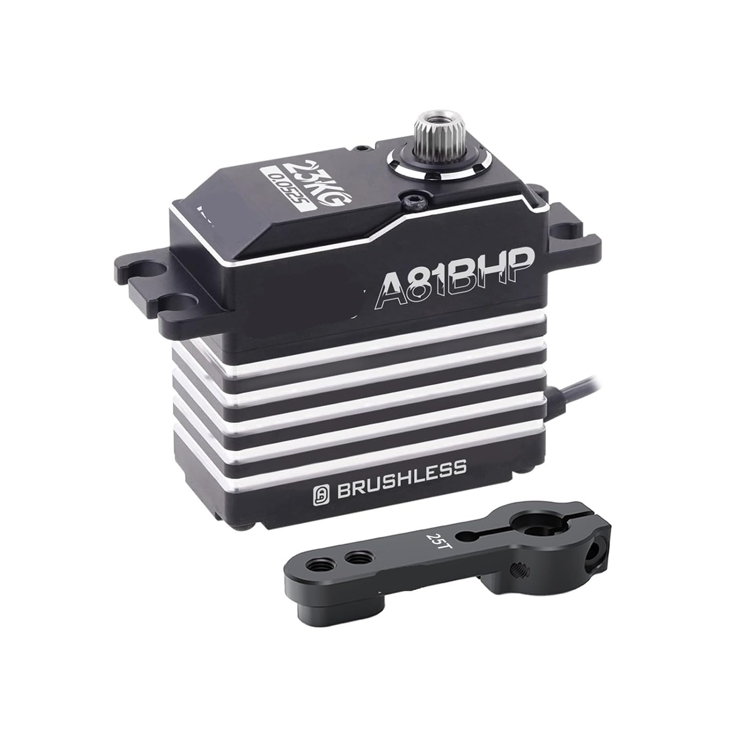 A81BHP 23KG Super High Speed ​​Steel Gear HV Brushless Programmable Standard Steering Servo Suitable for 1/8(A81BHP 23kg Servo)