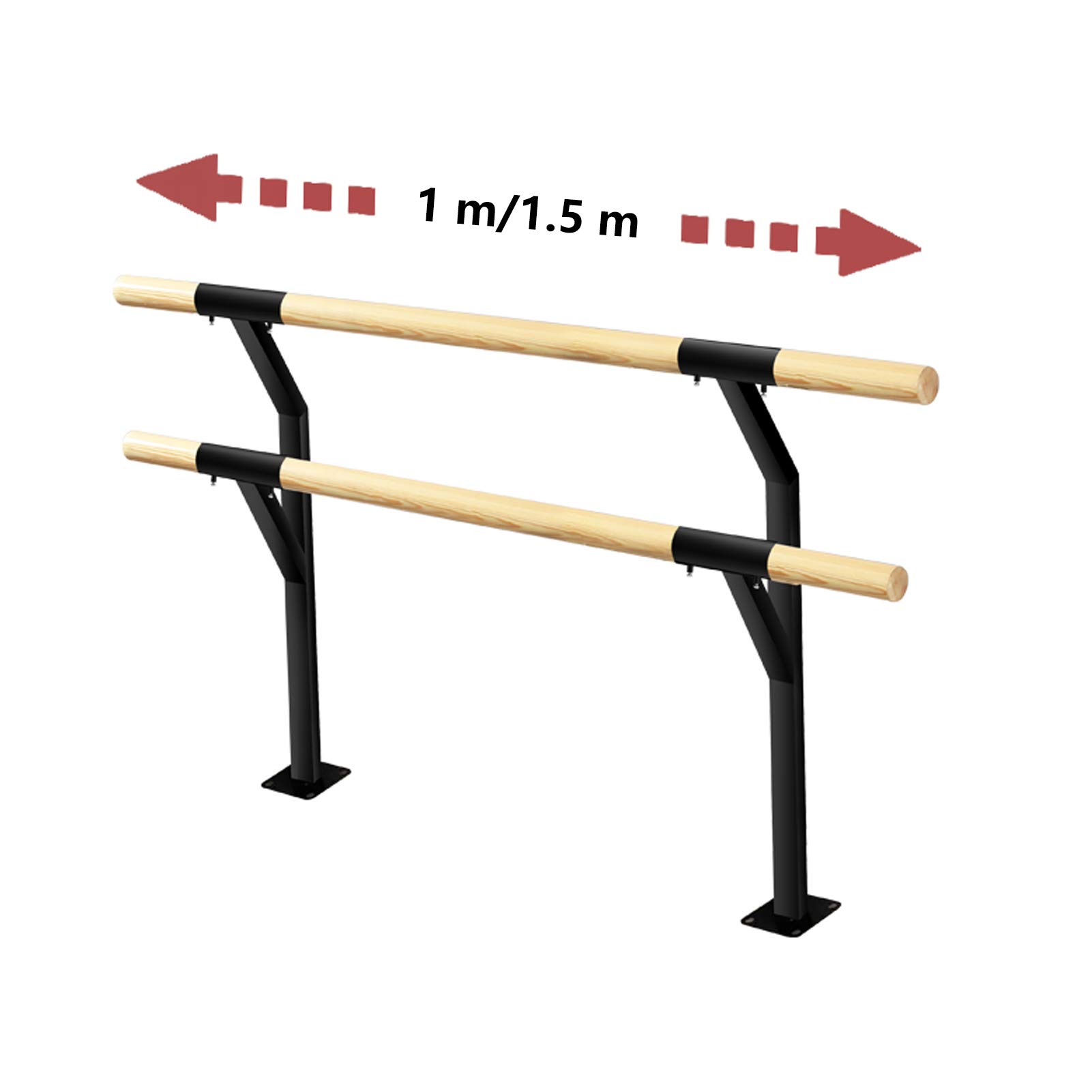 Barre de ballet, bâton de danse réglable, barre de ballet, barre de danse réglable debout, barre de ballet à double couche montée au sol, bâton de danse portable for enfants adultes, danse à domicile,
