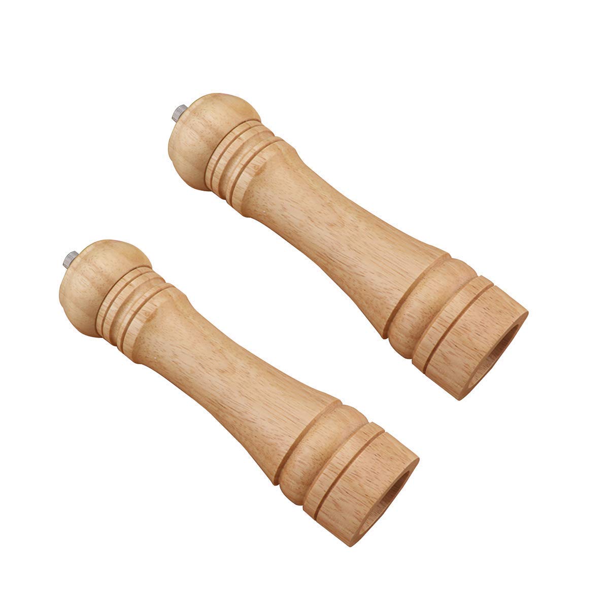 sdneNest Set macina sale e pepe in legno moderno con anima in ceramica regolabile, macinino sale e pepe per cucina, confezione da 2 pezzi, 12,7 cm, naturale, 12,7 cm