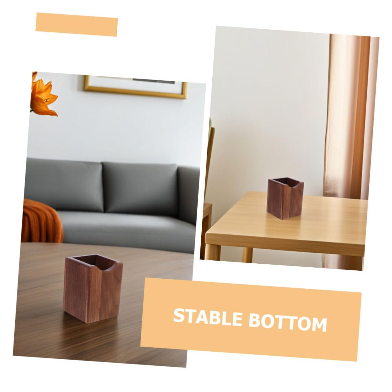 OSALADI 2pezzi Portapenne in Legno da Scrivania Organizer da Tavolo in Legno Contenitore Portaoggetti Portapenne da Ufficio Espositore per Penne