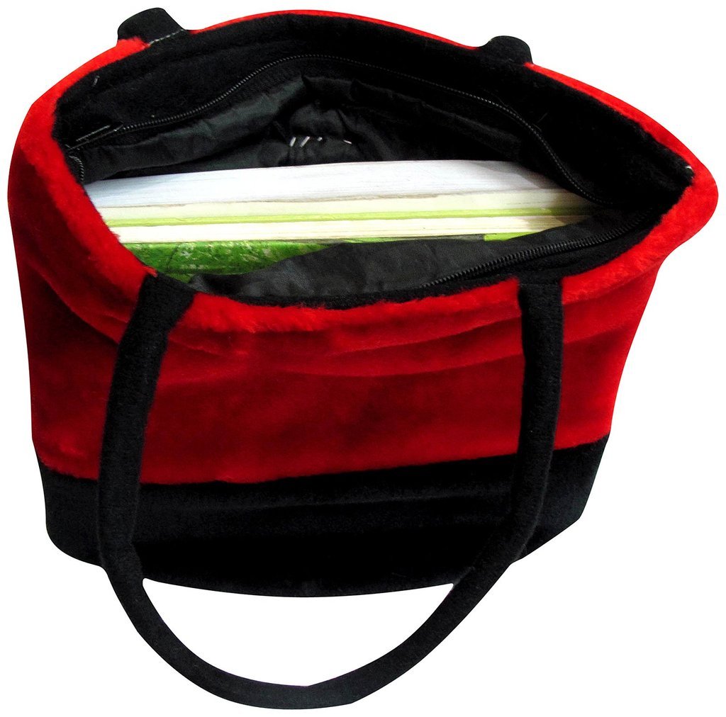 Tickles Teddy Soft Plush Hand Bag Children's School Bag for Kids Boys & Girls(Size: 22 Cm Color: Red) 1